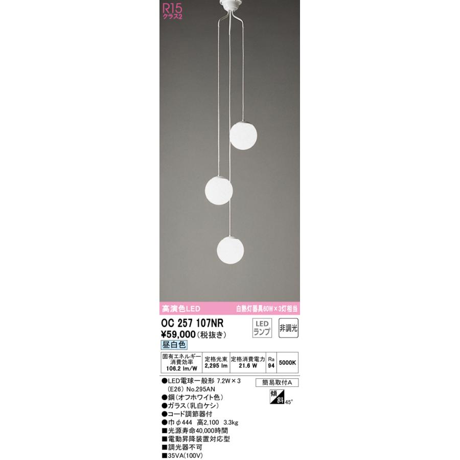 ODELIC（オーデリック） OC257107NR 吹き抜け照明 LEDランプ 昼白色 非