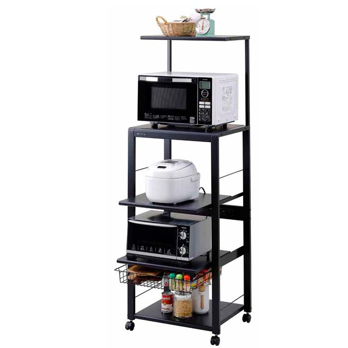 美品　エムケー精工　フローリエ　キッチンラック スライド4段　ORL-202SW エムケー精工 ORH-202K オープンラック フローリエ 組立式 4段ハイ