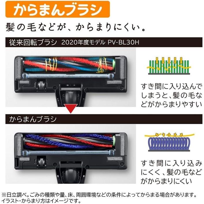 HITACHI サイクロン式 スティッククリーナー PV-BL30C4 Amazon | 日立 掃除機 コードレス スティッククリーナー PV