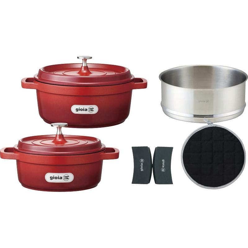 XC-5RE ジョイア キャセロール24cm・20cm＆蒸し器5点セット (代引不可