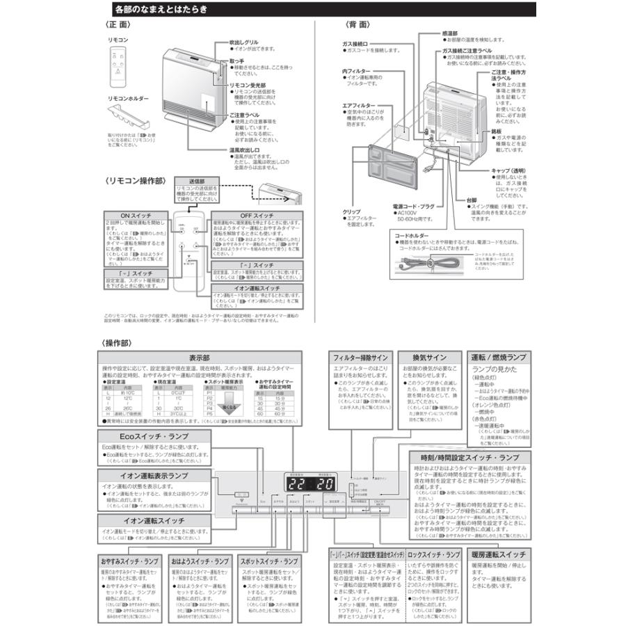 リンナイ（Rinnai） RC-A4401NP-RM-13A ガスファンヒーター 都市ガス用