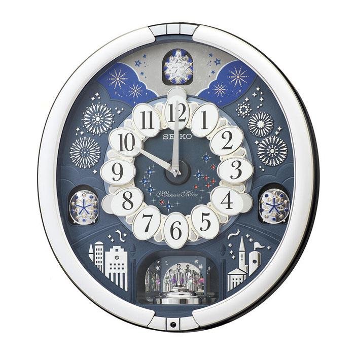 【極美品】 SEIKO からくり時計 RE602S メロディ回転 SEIKO（セイコー） RE602S からくり掛け時計 メロディ 銀色メタリック