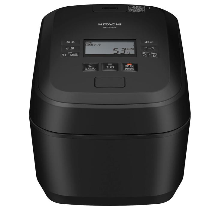 日立 RZ-V100EM-K IH炊飯器 圧力&スチーム 5.5合 ふっくら御膳 ふっくら御膳 日立 RZ-V100HM-K IHジャー炊飯器 1.0L(5.5合)炊き 圧力