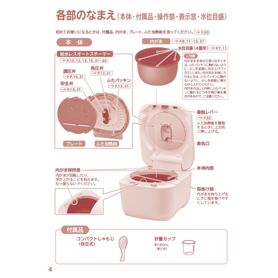 ふっくら御膳 日立 RZ-V100HM-W IHジャー炊飯器 1.0L(5.5合)炊き 圧力