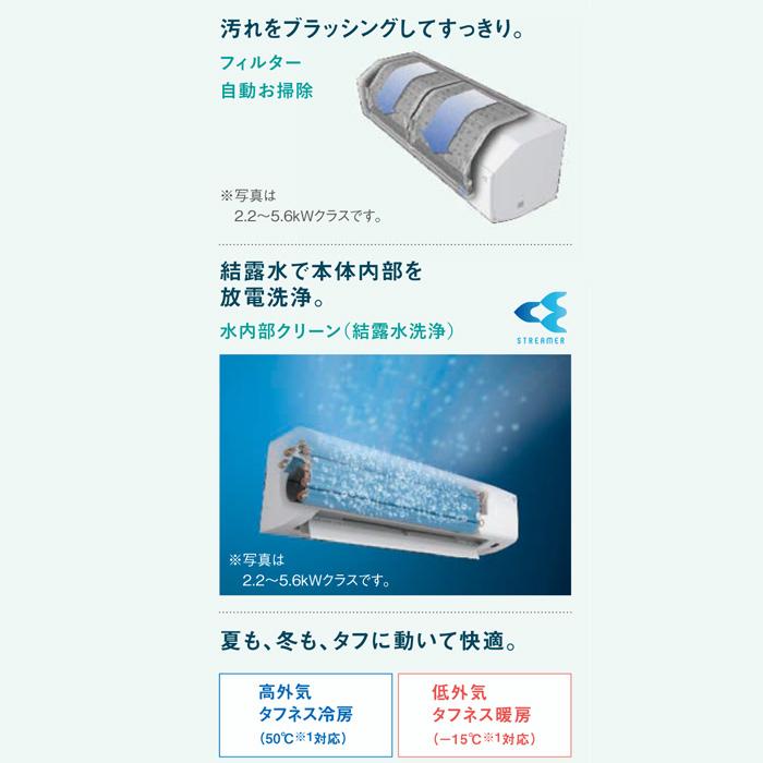 ダイキン S283ATCS-W 壁掛形ルームエアコン CXシリーズ おもに10 ダイキン S283ATCS-W 壁掛形ルームエアコン CXシリーズ おもに10