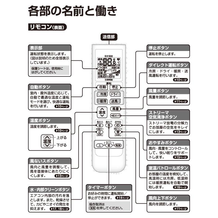 ストリーマ ダイキン工業 S405ATEP-W 壁掛形ルームエアコン Eシリーズ
