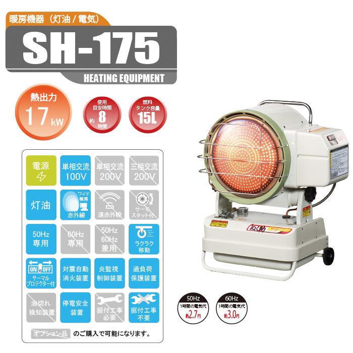 ナカトミ SH-175 赤外線ヒーター ぬく助 震自動消化＆炎監視制御＆過熱