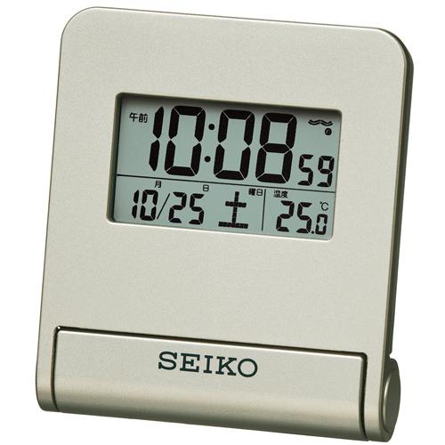 セイコー SQ772G 電波目覚まし時計 電子音 スヌーズ カレンダー 温度 ライト SEIKO｜rakudenmart｜02