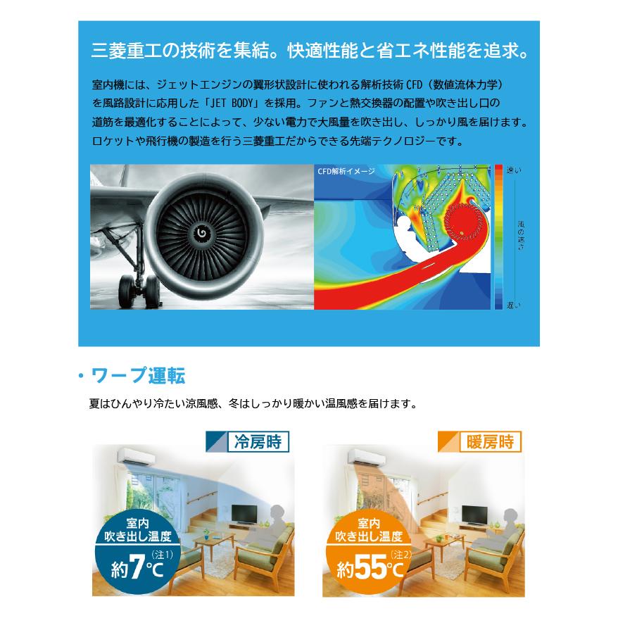 ビーバーエアコン 三菱重工 SRK2825T-W Tシリーズ 10畳用