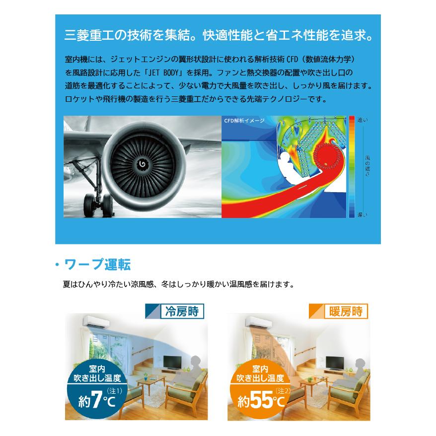 ビーバーエアコン 三菱重工 SRK4025T2-W Tシリーズ 14畳用 ファイン