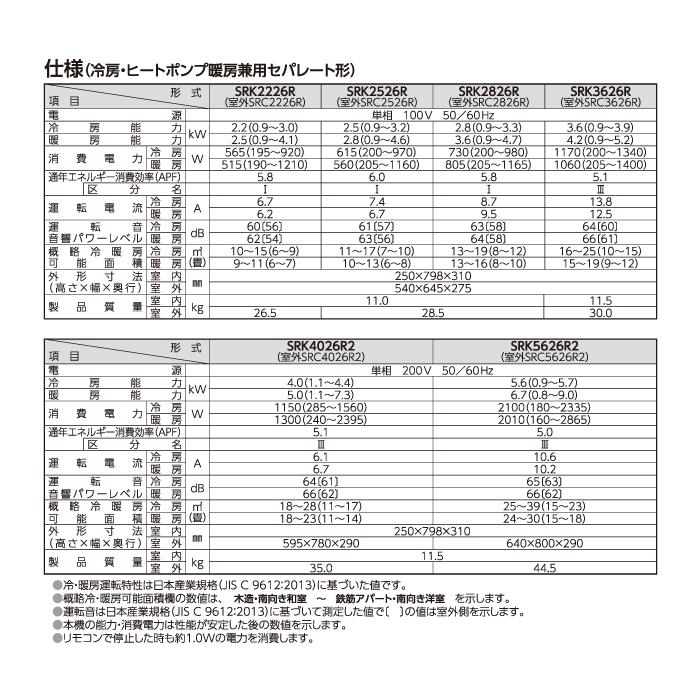 ビーバーエアコン 三菱重工 SRK4026R2-W Rシリーズ 14畳用 2026年