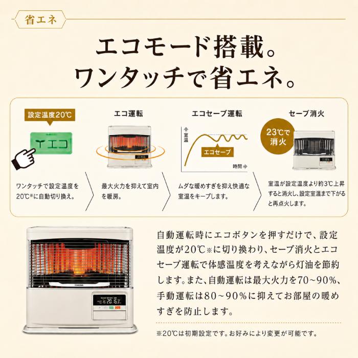 CORONA（コロナ） SV-7026PR(W) 煙突式石油ストーブ 輻射 PRシリーズ