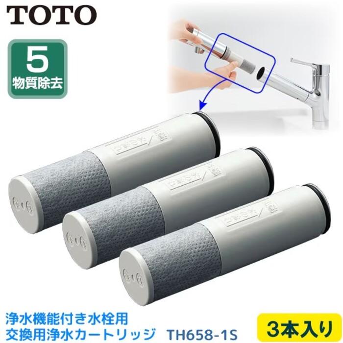 TOTO TOTO TH658-1S 浄水カートリッジ 3本入り 標準タイプ 浄水器内蔵