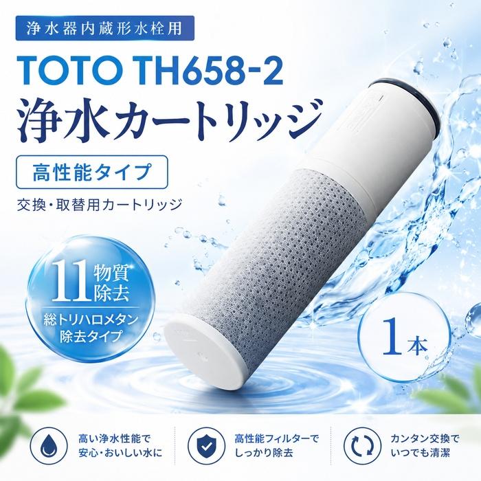 TOTO TOTO TH658-2 浄水カートリッジ 高性能タイプ 1本 浄水器内蔵形水
