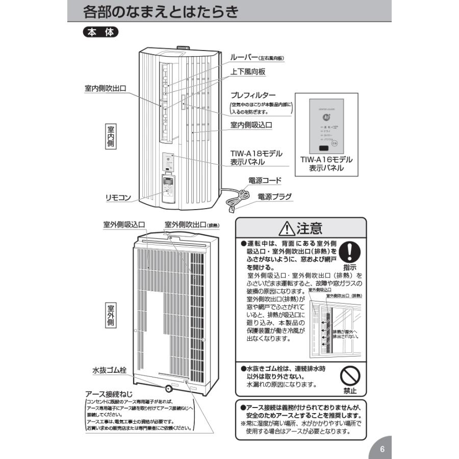 TOYOTOMI（トヨトミ） TIW-A16P-W 窓用ルームエアコン ホワイト 静音