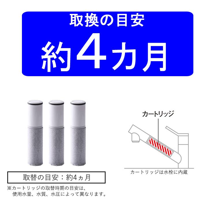 (送料無料)(正規品) タカラスタンダード TJS-TC-S19 取換用カートリッジ 3個入り 浄水器内蔵ハンドシャワー水栓用 交換(TJS-TC-S11の後継品)｜rakudenmart｜02