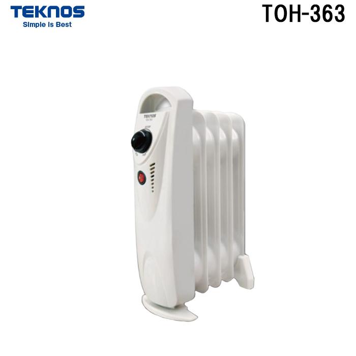 TEKNOS（テクノス） TOH-363 ミニオイルヒーター ホワイト 暖房 防寒