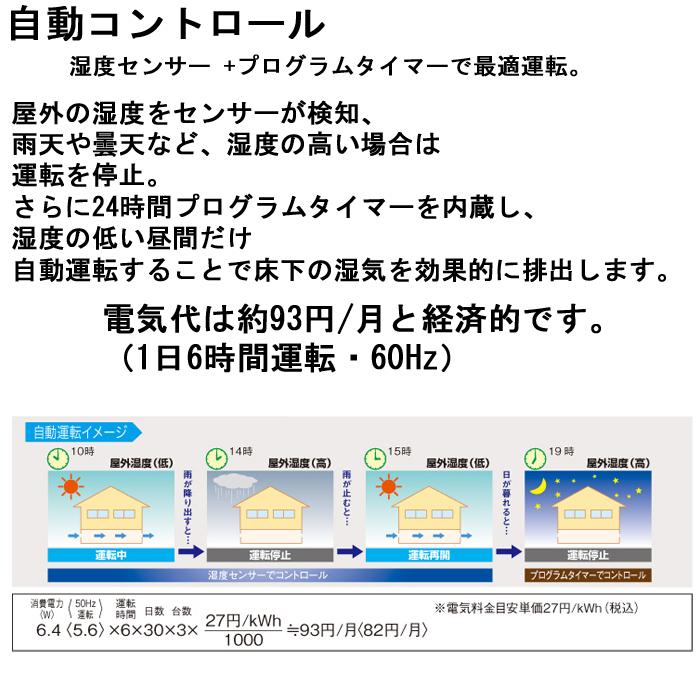 三菱（MITSUBISHI） 床下用換気扇 V-09FFS3 本体3台＋専用コントローラ