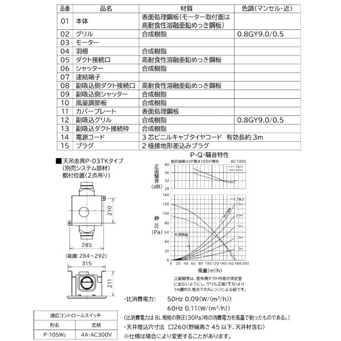 三菱（MITSUBISHI） 三菱電機 VD-13ZF14-BL 天井埋込形換気扇 本体