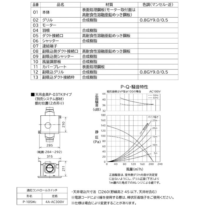 三菱（MITSUBISHI） 三菱電機 VD-15ZF14 天井埋込形換気扇 本体 ダクト