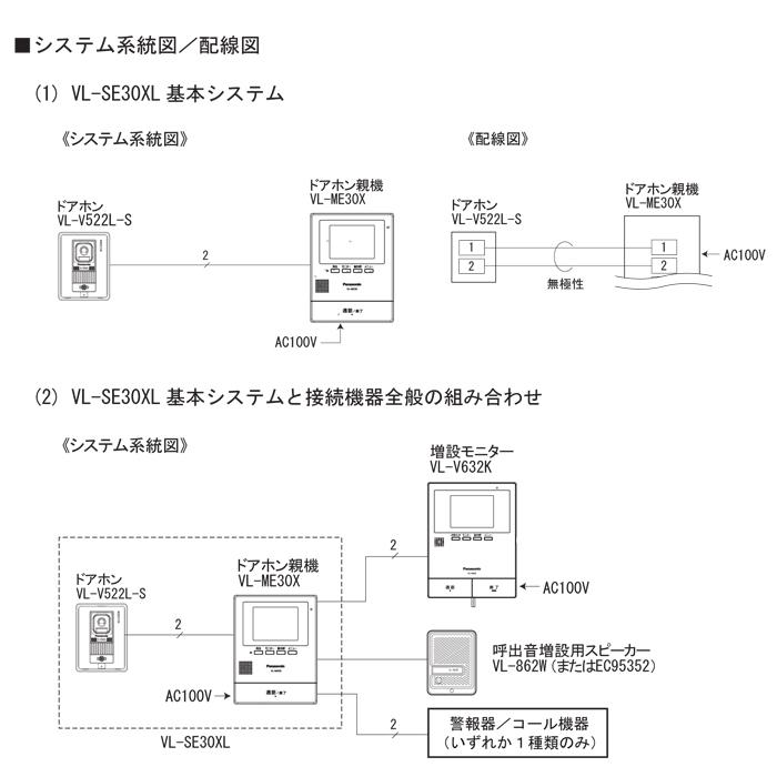 Panasonic（パナソニック） (在庫有)パナソニック Panasonic VL-SE30XL