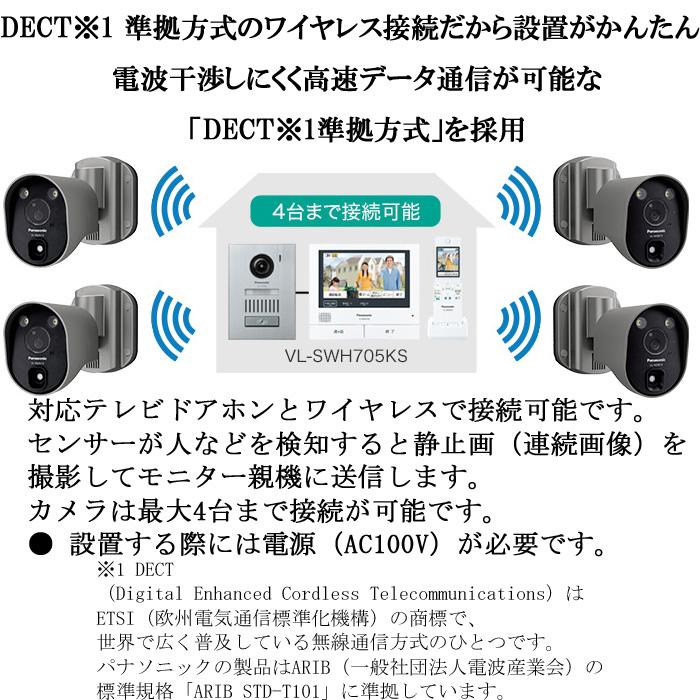 Panasonic パナソニック VL-WD813K センサーライト付ワイヤレス Panasonic パナソニック VL-WD813K センサーライト付ワイヤレス