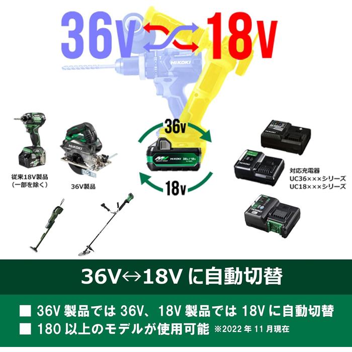 マルチボルト HiKOKI WH36DC(2XPSZ) コードレスインパクトドライバ 36V