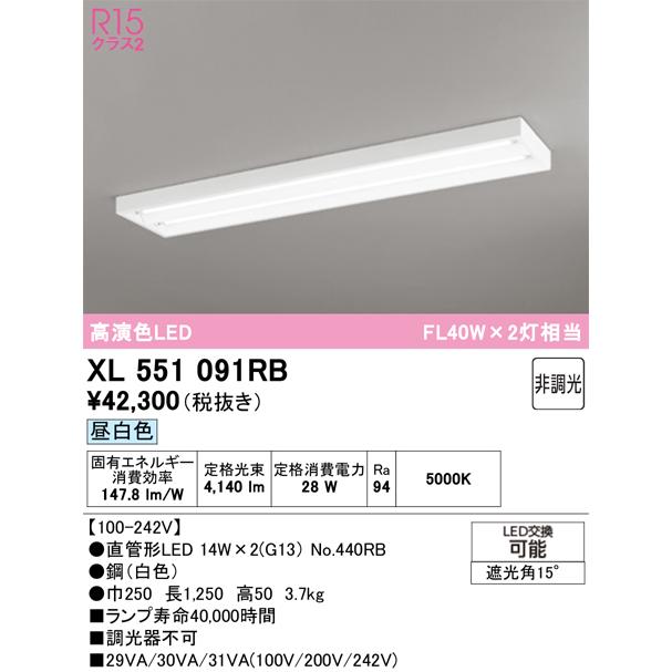 オーデリック XL551091RB ベースライト ODELIC ODELIC（オーデリック） XL551091RB ベースライト : 住設と電材の洛電