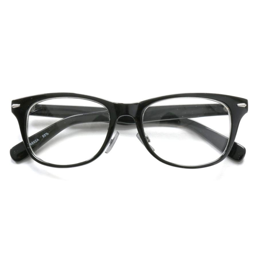 伊達メガネ ウェリントン メンズ おしゃれ 通信販売 黒