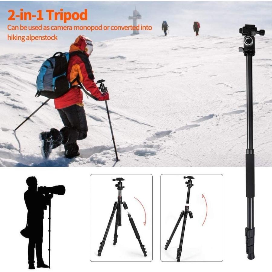 三脚 Samtian 165cmカメラ三脚 Dslr 一眼レフに対応 4段式 耐荷重12 2 In 1三脚一脚 自由雲台付き ビデオ三脚 Www Zenithaviation In