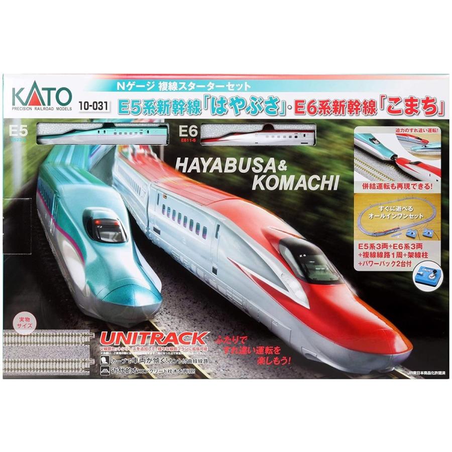 Kato Nゲージ 複線スターターセット E5系新幹線 はやぶさ E6系新幹線 こまち 10 031 鉄道模型入門セット Flapjackie Com Ar