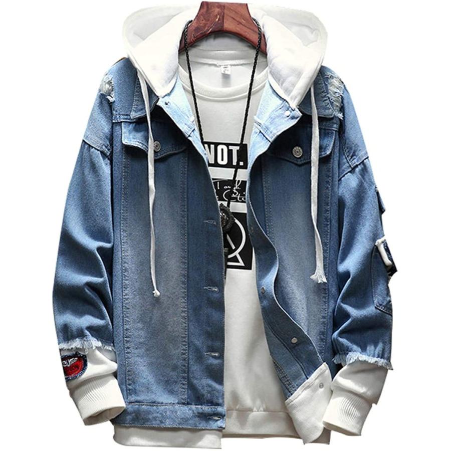 メンズファッション ２セット以上購入で おまけ１本 Kiden メンズ パーカー デニム ジャケット フード 付き アウター ヒップホップ ストリート コート 原宿風 秋冬服 大きいサイズ カジュアル 7us3uims2o Www Tritop Com Br