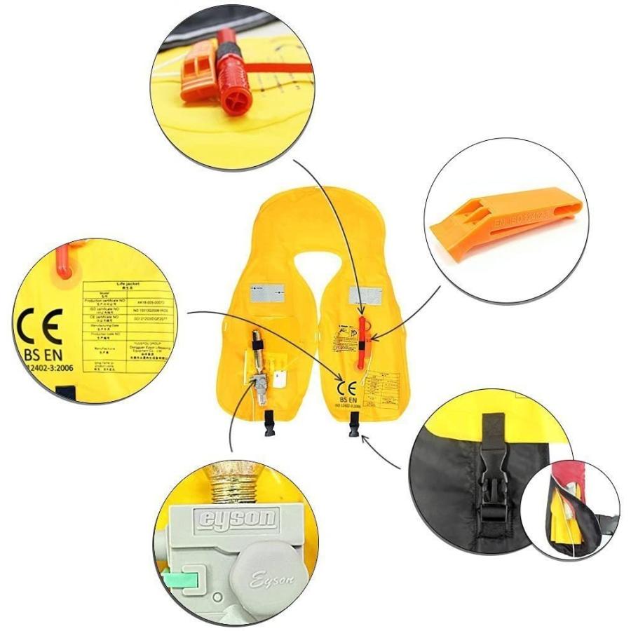 即納最大半額 Eyson ライフジャケット 自動膨張式 インフレータブル 釣り 首かけベストタイプ救命胴衣 Ce認定済 紫 取寄品 Www Yalaphone Com
