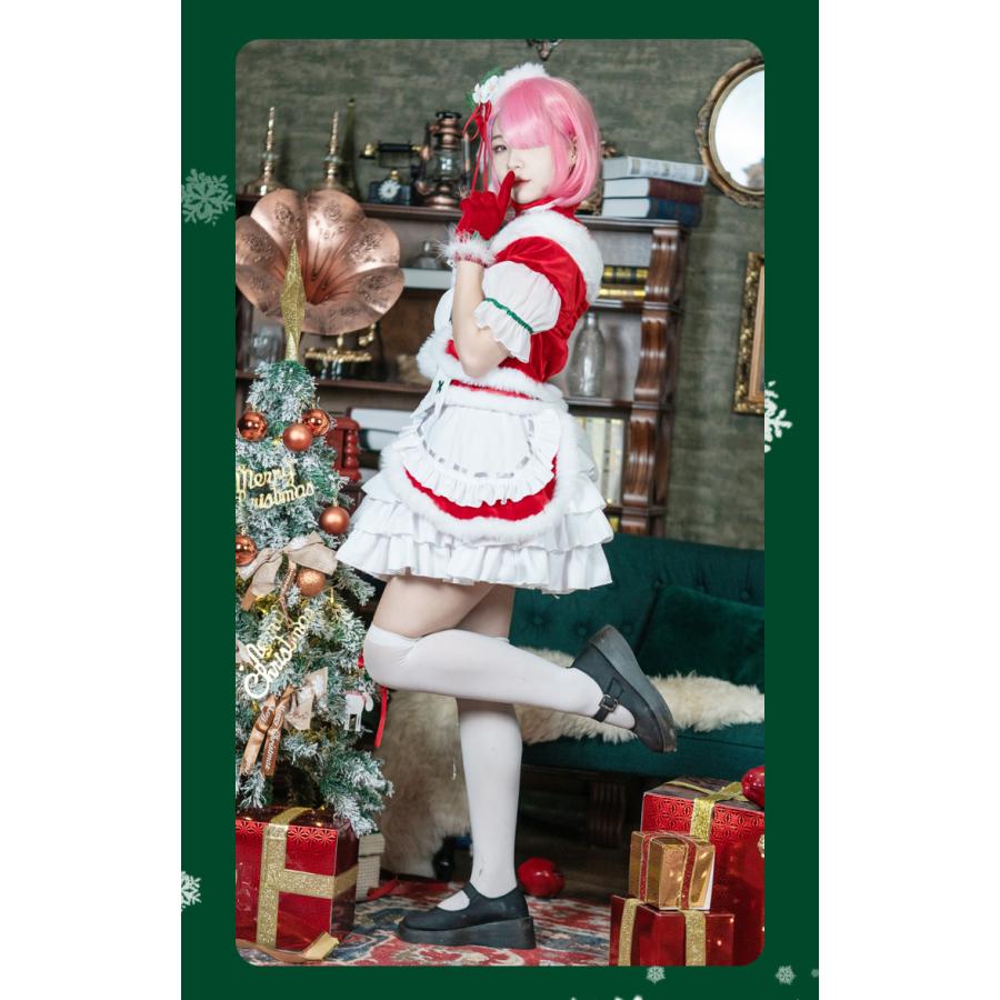 印の心製品】Re:ゼロから始める異世界生活 コスプレ レム コスプレ衣装 クリスマス 聖夜の装い  ラム 衣装 ※ウィッグ追加可｜rakugou｜10