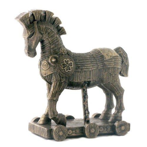 【海外輸入】 Unicorn Studios WU75720V4 トロイア馬 ギリシャ彫刻並行輸入品 その他ガーデニング、園芸用品