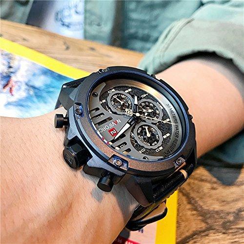 ベビーグッズも大集合 メンズスポツファッションカジュアル腕時計防水military Luxuryクオツアナログdate時計腕時計with Blac Genuineレザバンド 腕時計 Hassoncaterers Com