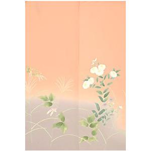 正絹 手描友禅附下 芙蓉花秋草文の画像