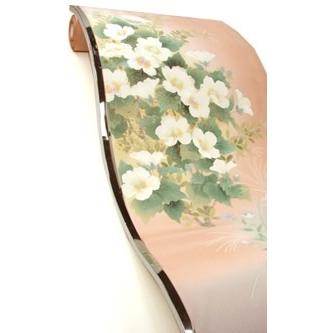 正絹 手描友禅附下 芙蓉花秋草文の画像