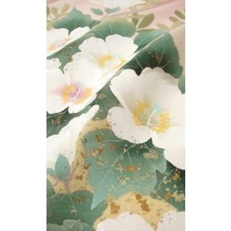 正絹 手描友禅附下 芙蓉花秋草文の画像