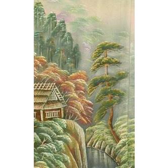 正絹 蝋彩染黒留袖 富士の里 憲山 作 結婚式 卒業式 フォーマル 和装 着物の画像