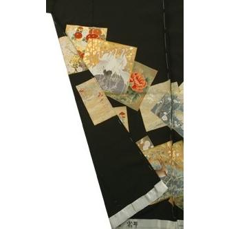 正絹 金彩黒留袖 琳派色紙文・堀省平 作 結婚式 卒業式 フォーマル 