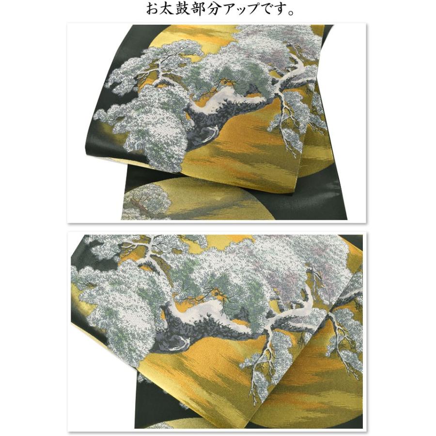 西陣織袋帯 研ぎ出し箔・応挙雪松図・六通の画像