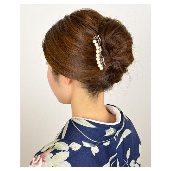 髪飾り 黒留袖 結婚式 成人式 振袖 和装 ウェーブパールラインストーンコーム 袴 卒業式 着物 入学式 ヘアアクセサリー ウェディング 楽市きもの館 通販 Yahoo ショッピング