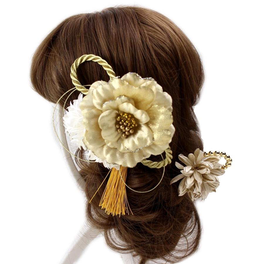 髪飾り 浴衣 成人式 結婚式 和装 フラワー タッセル マム 髪飾り ゴールド 振袖用 袴 卒業式 ヘアアクセサリー ヘッドドレス 0242 楽市きもの館 通販 Yahoo ショッピング