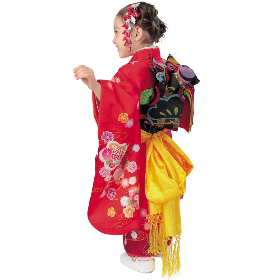 R・K 3歳きもの(三つ身)セット 桜 牡丹 菊 赤 対応身長95cm R・K 3歳きもの(三つ身)セット 桜 牡丹 菊 赤 対応身長95cm