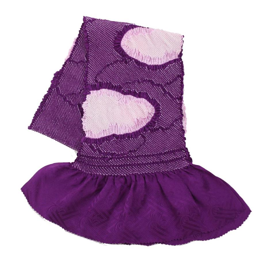 振袖用 総絞り 輪出し 帯揚げ 紫 帯揚 おびあげ 成人式 結婚式 : 楽市