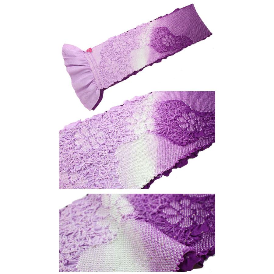 豪華振袖 袋帯 帯揚げ 帯締め ラメ紫 豪華振袖 袋帯 帯揚げ