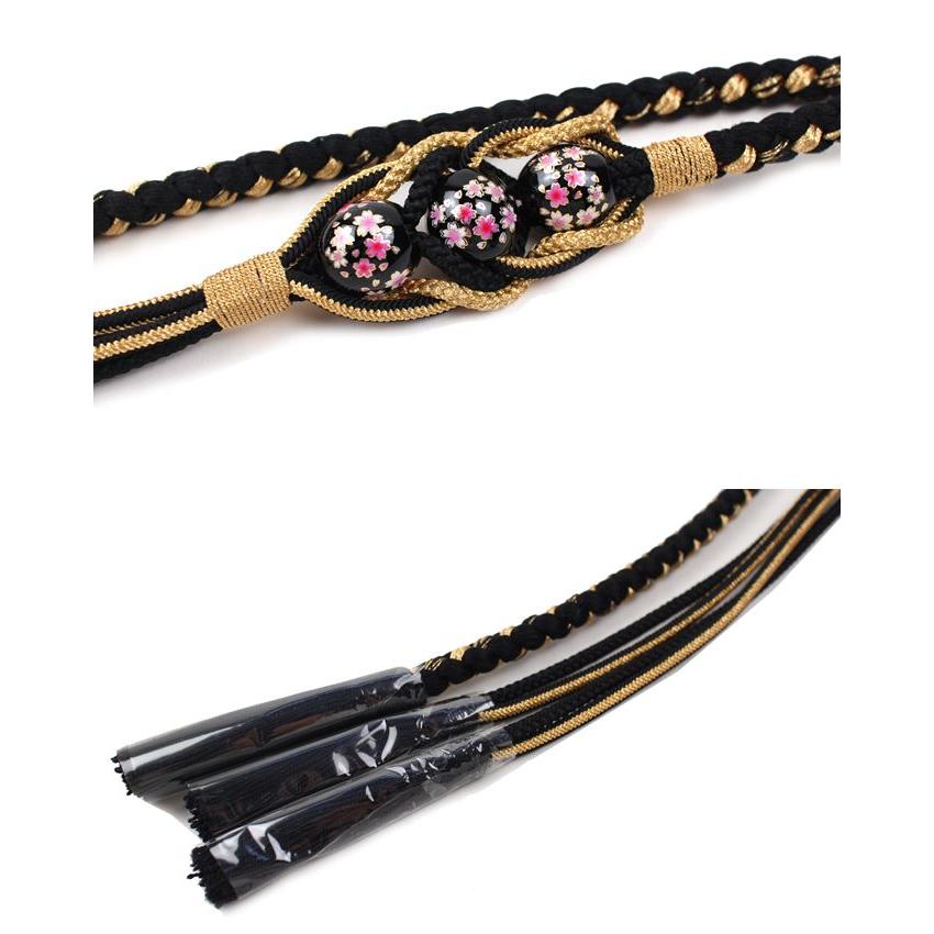 振袖用 帯締め帯揚げセット 黒 帯締め 帯揚げ 帯締 帯揚 総絞り