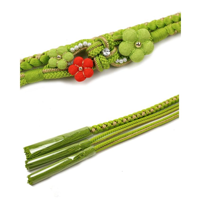 振袖　袋帯　帯揚げ　帯締め　緑系 振袖 袋帯 帯揚げ 帯締め 緑系