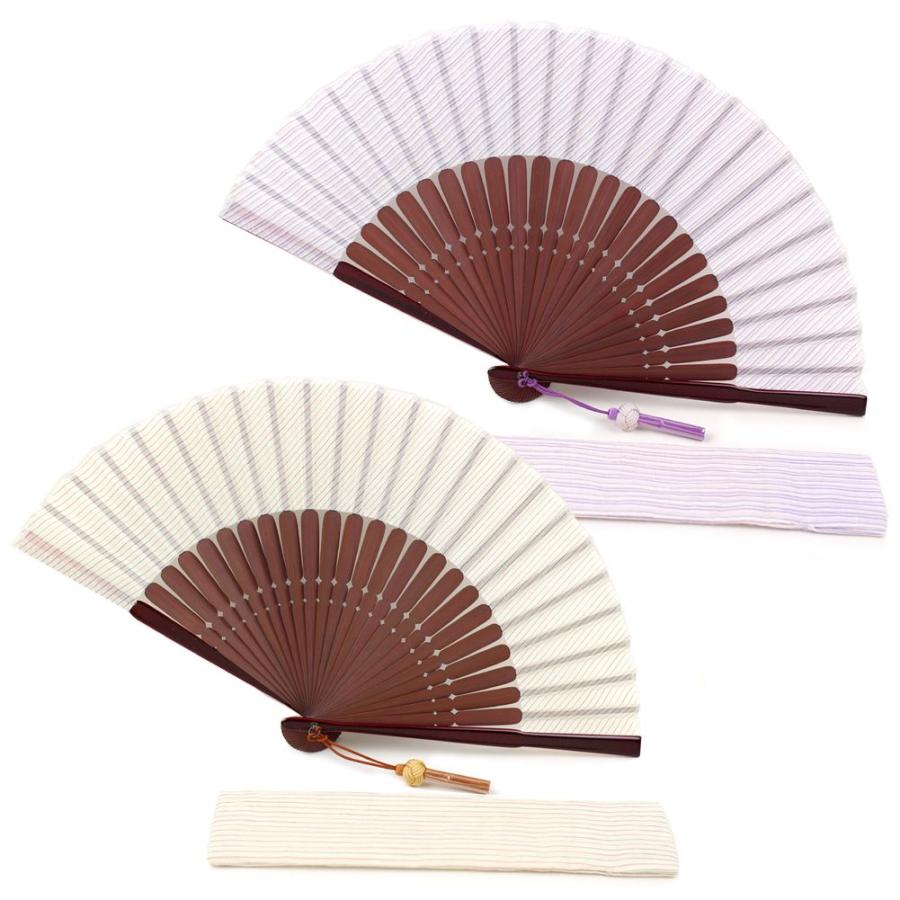 【お取引中】小千谷縮の扇子 IONO］小千谷縮（おぢやちぢみ） 扇子 格子 青 - 傘寿プレゼント